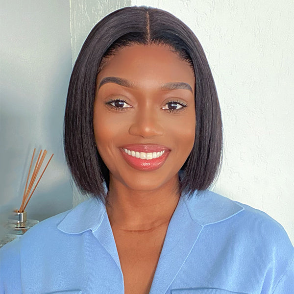 Glueless Bob 5X5 Closure Human Hair Wig - Blonde | 8"-14"