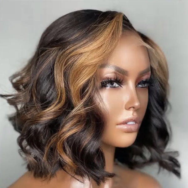 Glueless HD Lace Loose Wave T-Part Lace Human Hair Wig - Red | 8"-14"