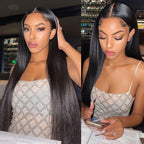 Glueless HD Lace Straight T-Part Lace Human Hair Wig - Blonde 180% Density | 8"-14"