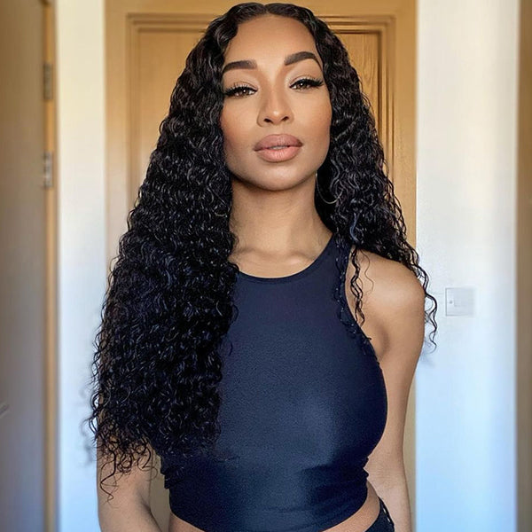 Glueless Curly 4X4 Closure Human Hair Wig | 8"-14"
