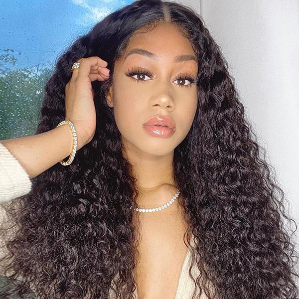 Glueless Curly 4X4 Closure Human Hair Wig | 8"-14"